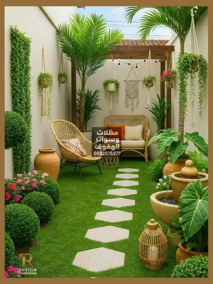 تنسيق حدائق منزلية وفيلات الاحساء الهفوف 
