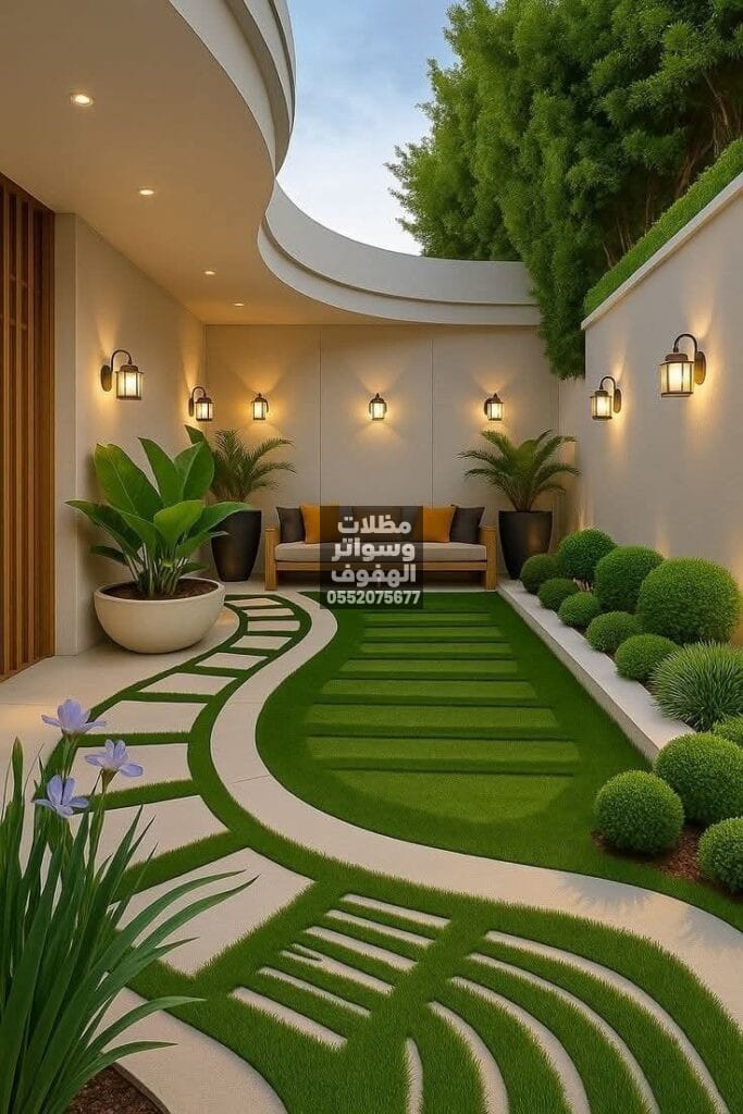 تنسيق حدائق منزلية وفيلات الاحساء الهفوف 